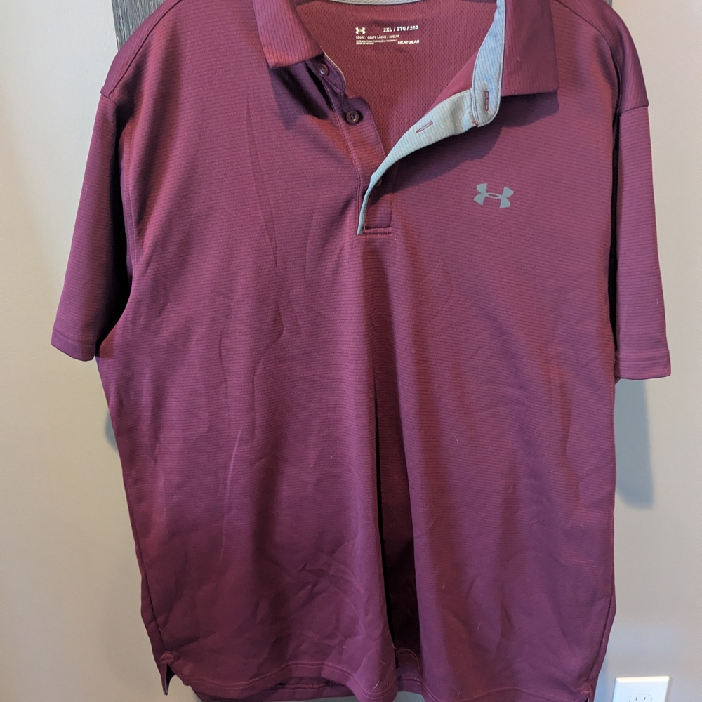 Under Armour Men's Maroon Polo Shirt